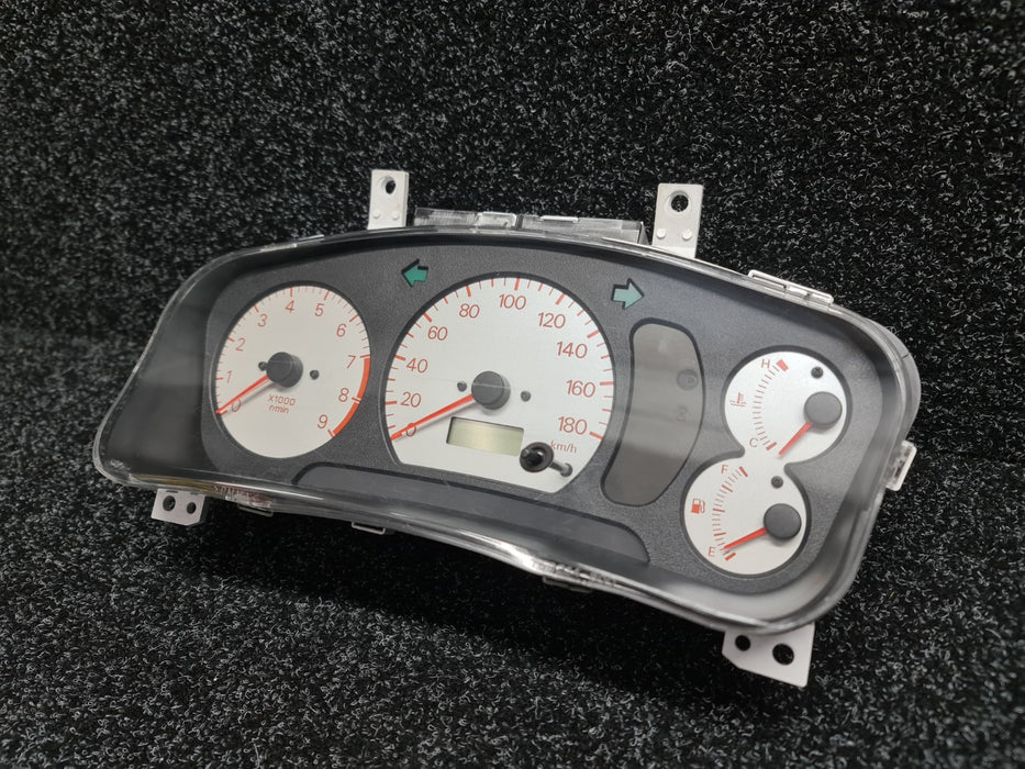 Genuine Mitsubishi Evolution 4 / 5 Dash Cluster 9,000 RPM 180 KM/H - WHITE Face - CN9A CP9A MR444140