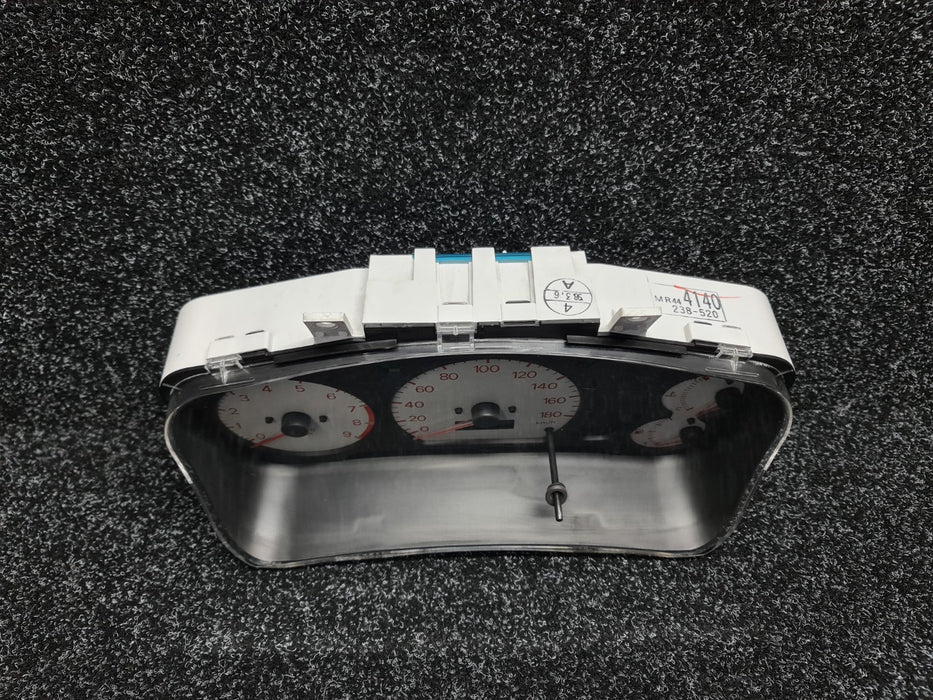 Genuine Mitsubishi Evolution 4 / 5 Dash Cluster 9,000 RPM 180 KM/H - WHITE Face - CN9A CP9A MR444140