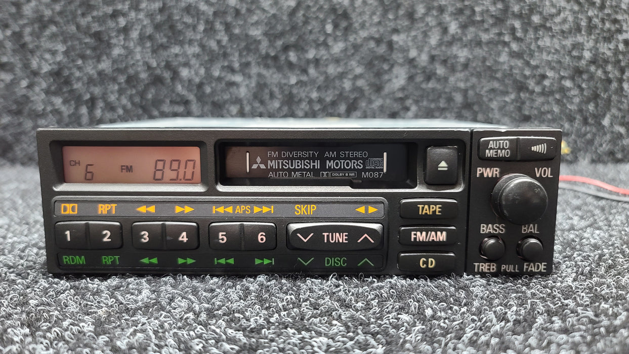 JDM Radio AM/FM Cassette Player to suit Mitsubishi Lancer Evolution CN9A / CP9A Evo 4 5 6 TME GSR / Galant / Pajero Evolution.