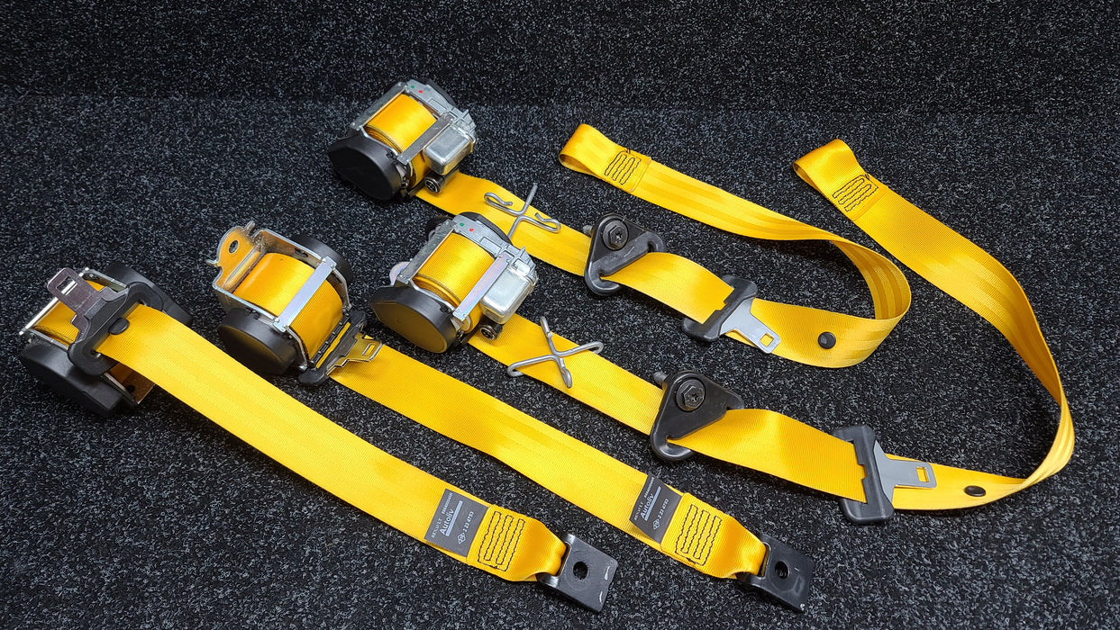 Renault Sport MK3 Megane Yellow Seat Belt Set Front and Rear RS 250 265 275 X95 Autoliv 888400049R