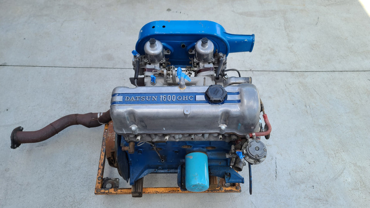 Datsun 1600 SSS 510 Bluebird 1600cc 219 Engine + SU Carburetor + Clutch and Flywheel + Extractors