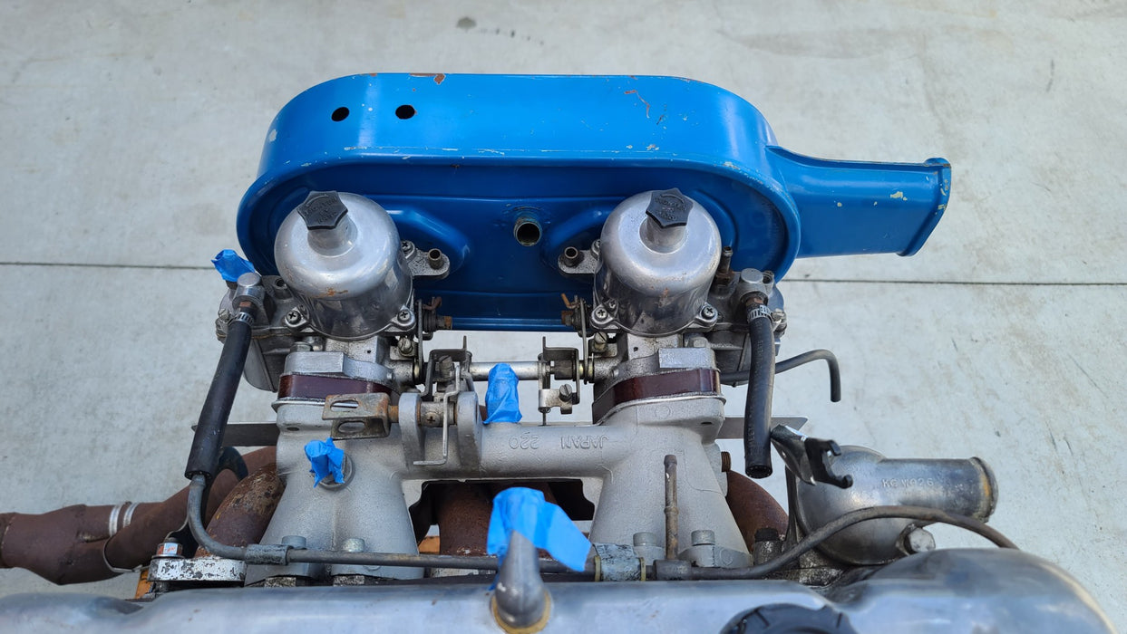 Datsun 1600 SSS 510 Bluebird 1600cc 219 Engine + SU Carburetor + Clutch and Flywheel + Extractors