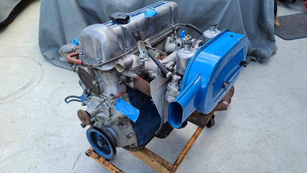 Datsun 1600 SSS 510 Bluebird 1600cc 219 Engine + SU Carburetor + Clutch and Flywheel + Extractors