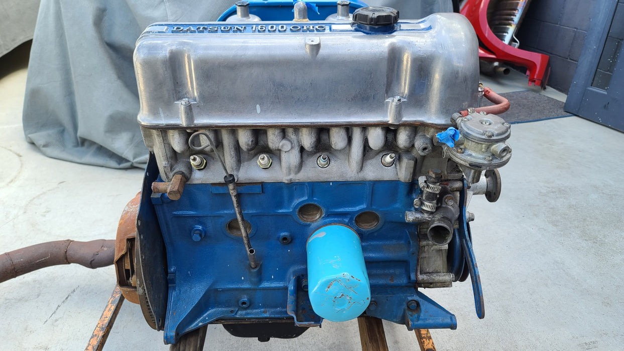 Datsun 1600 SSS 510 Bluebird 1600cc 219 Engine + SU Carburetor + Clutch and Flywheel + Extractors