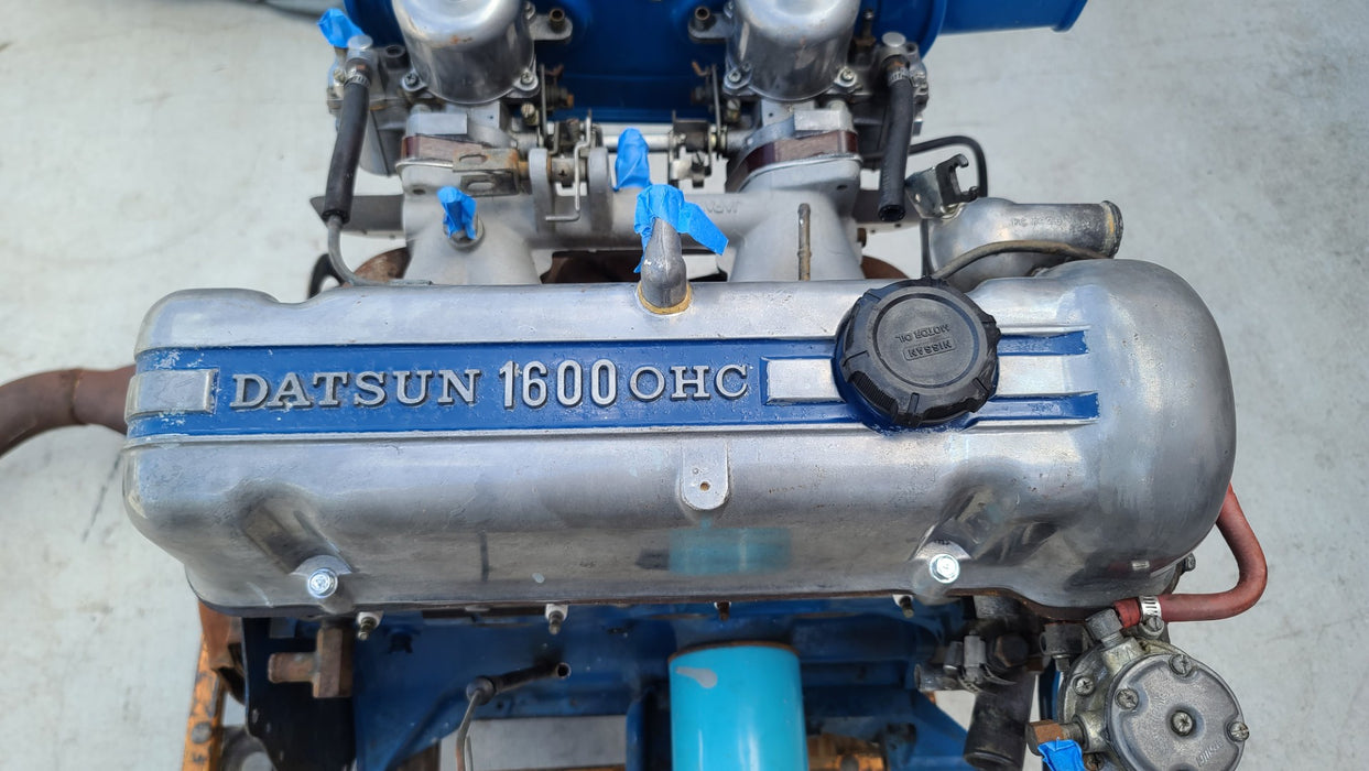 Datsun 1600 SSS 510 Bluebird 1600cc 219 Engine + SU Carburetor + Clutch and Flywheel + Extractors