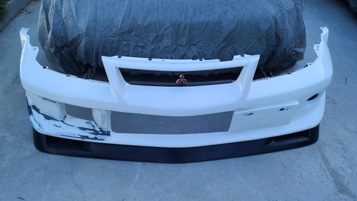 Mitsubishi Lancer Evolution CP9A Evo 6.5 TME Tommi Makinen Edition Front Bumper + TOPSTAGE Lower Air Dam Lip MR511957 MR511735 MR415516 MR533169 MR108637