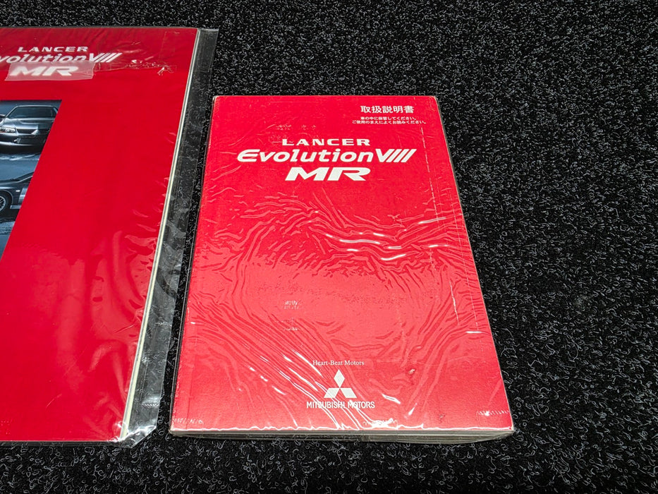 Genuine Original Mitsubishi Evolution Lancer CT9A 8MR Owner's Manual + Maintenance Supplement + Genuine Accessories Catalog + RALLIART Options Brochure