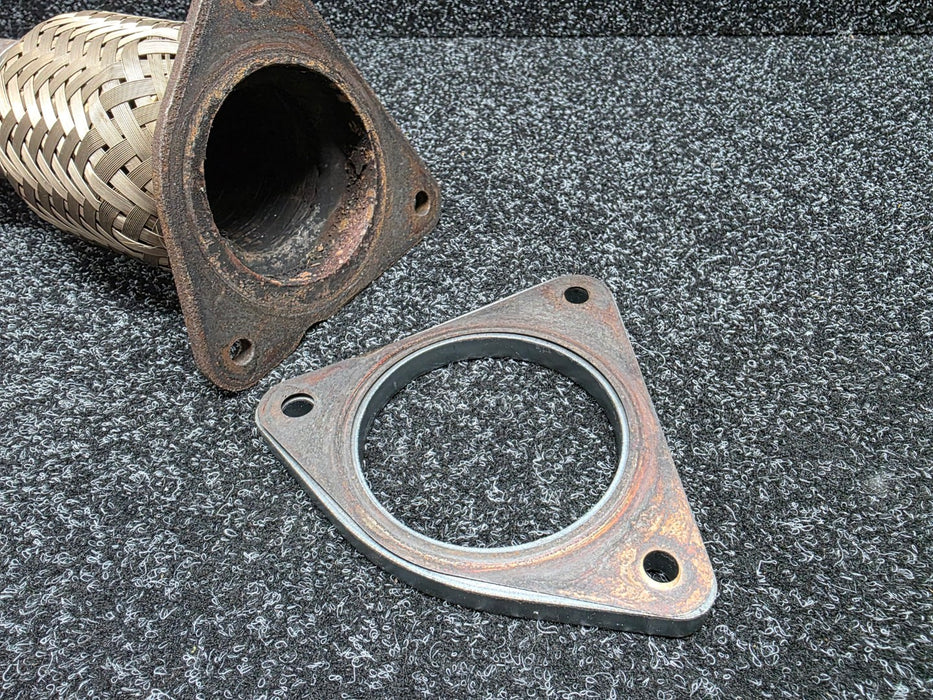 Renault Sport Megane Exhaust Weld On Flange Plate MK2 MK3 Front Pipe / Catalytic Turbo Outlet Down Dump Pipe - 3" Inch / 76 mm F4RT RS225 RS250 RS265 RS275