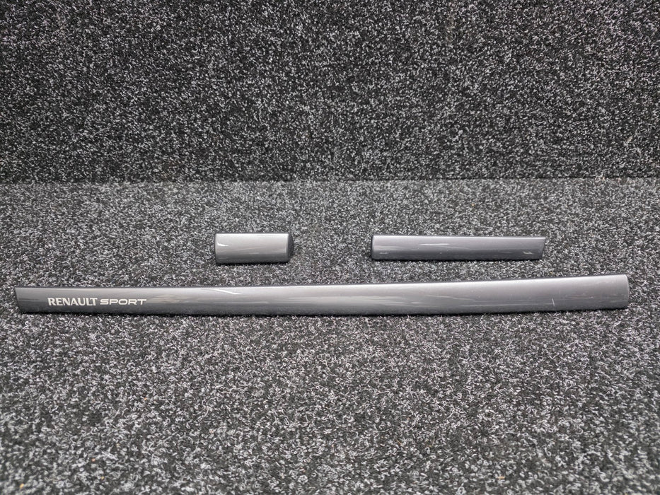 Renault Sport Clio X85 MK3 RS197 RS200 2005-2012 Gray / Silver Centre Dashboard Trim Decorative Plastic Dash Insert Set