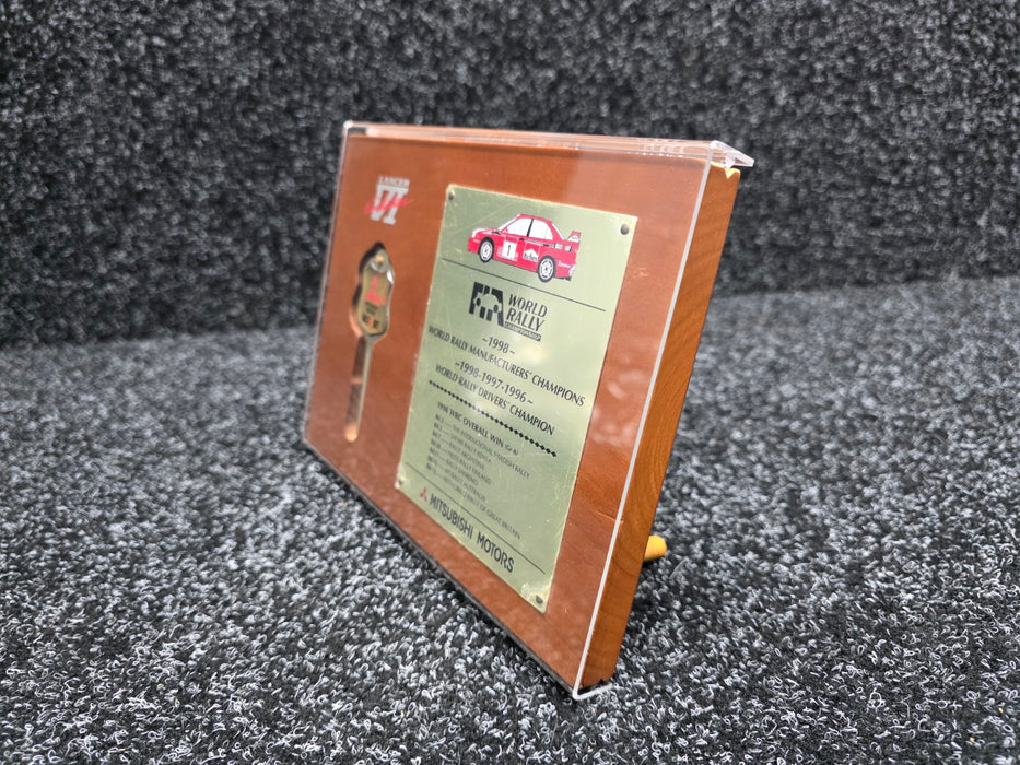 Mitsubishi Lancer Evolution VI CP9A RALLIART WRC Key Plaque Manufacturer's and Driver's Championship