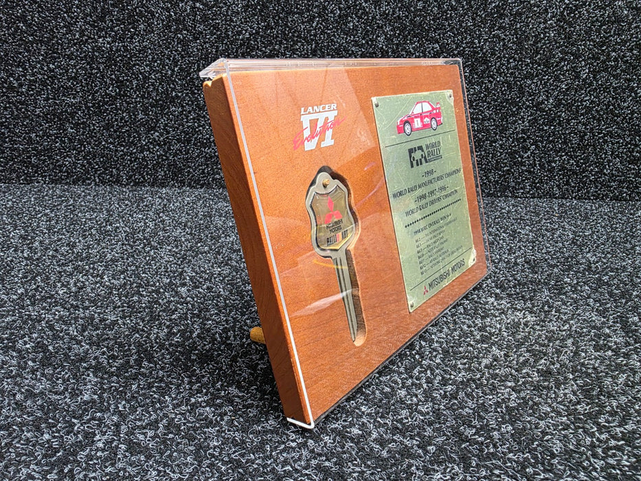 Mitsubishi Lancer Evolution VI CP9A RALLIART WRC Key Plaque Manufacturer's and Driver's Championship