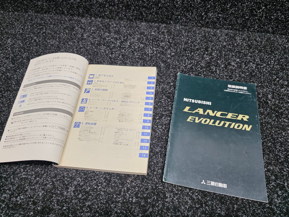 Genuine Original Mitsubishi Evolution Lancer CP9A 5 6 TME Owner's Manual + Supplement - NOT REPRODUCTIONS!