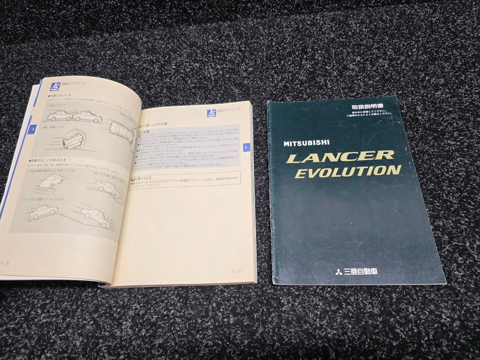 Genuine Original Mitsubishi Evolution Lancer CP9A 5 6 TME Owner's Manual + Supplement - NOT REPRODUCTIONS!
