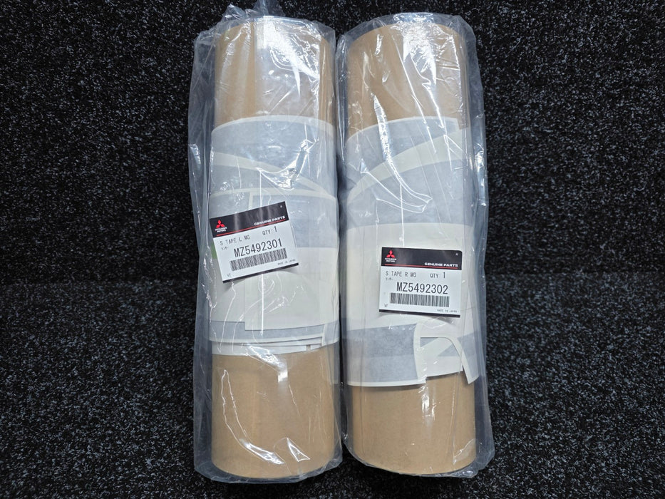 Brand New Genuine Mitsubishi Lancer Evolution CP9A 6.5 TME SNGF2 Side Decal Stripe Kit LHS + RHS MZ5492301 MZ5492302