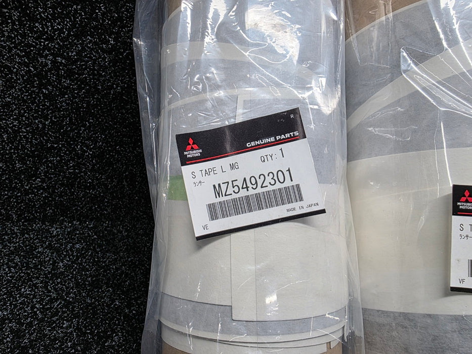 Brand New Genuine Mitsubishi Lancer Evolution CP9A 6.5 TME SNGF2 Side Decal Stripe Kit LHS + RHS MZ5492301 MZ5492302