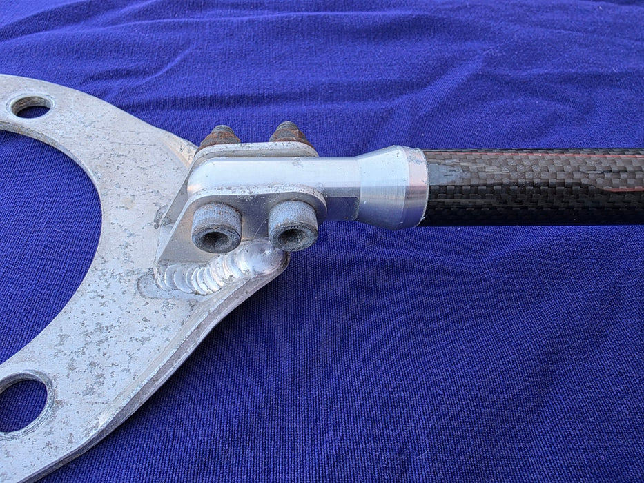 USED Genuine Mitsubishi Option Carbon Fiber / Fibre + Aluminium Strut Brace FRONT ONLY Evo 4 5 6 TME MZ568502 CN9A CP9A