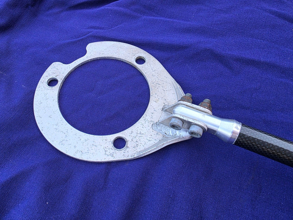 USED Genuine Mitsubishi Option Carbon Fiber / Fibre + Aluminium Strut Brace FRONT ONLY Evo 4 5 6 TME MZ568502 CN9A CP9A