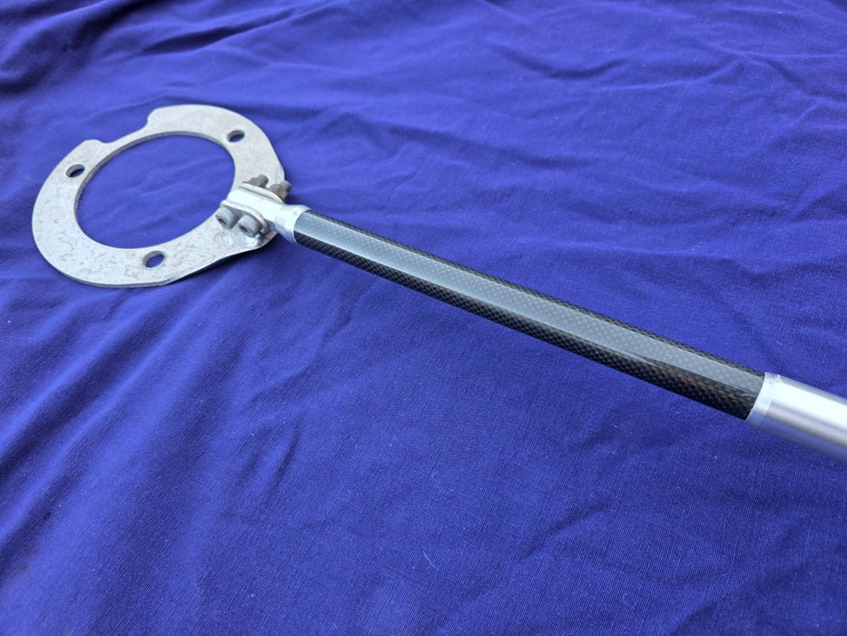 USED Genuine Mitsubishi Option Carbon Fiber / Fibre + Aluminium Strut Brace FRONT ONLY Evo 4 5 6 TME MZ568502 CN9A CP9A