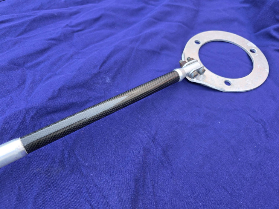 USED Genuine Mitsubishi Option Carbon Fiber / Fibre + Aluminium Strut Brace FRONT ONLY Evo 4 5 6 TME MZ568502 CN9A CP9A