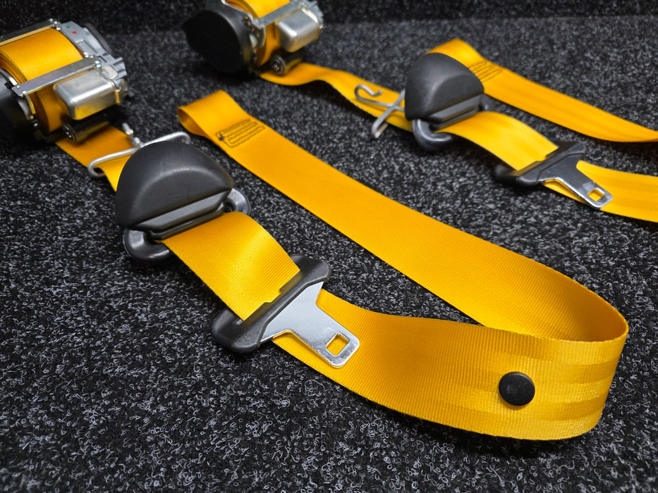 Renault Sport MK3 Megane Yellow Seat Belt Set Front RS 250 265 275 X95 Autoliv 868840044R
