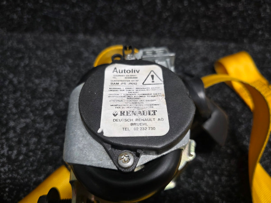Renault Sport MK3 Megane Yellow Seat Belt Set Front RS 250 265 275 X95 Autoliv 868840044R