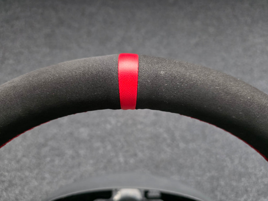 Renault Sport Megane Steering Wheel MK3 RS 250 265 275 Recovered Black Suede Red Stitch