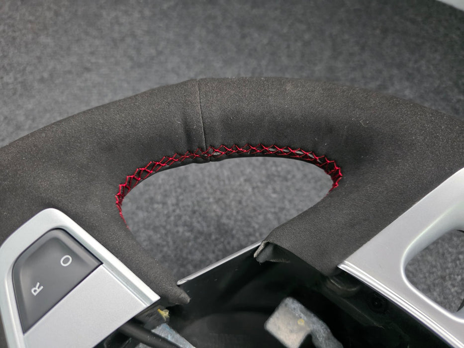 Renault Sport Megane Steering Wheel MK3 RS 250 265 275 Recovered Black Suede Red Stitch