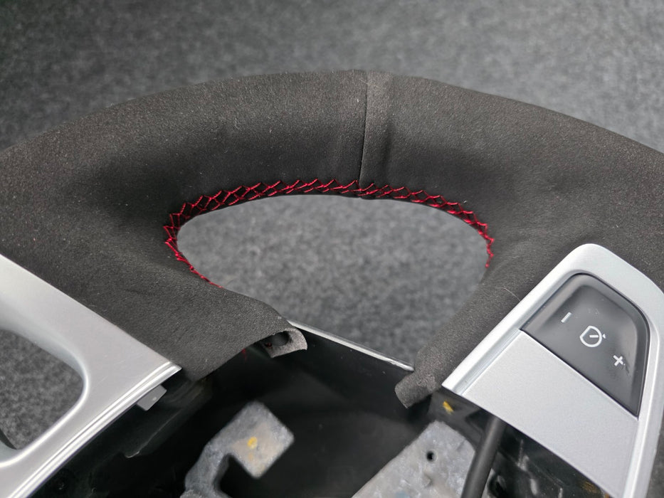 Renault Sport Megane Steering Wheel MK3 RS 250 265 275 Recovered Black Suede Red Stitch