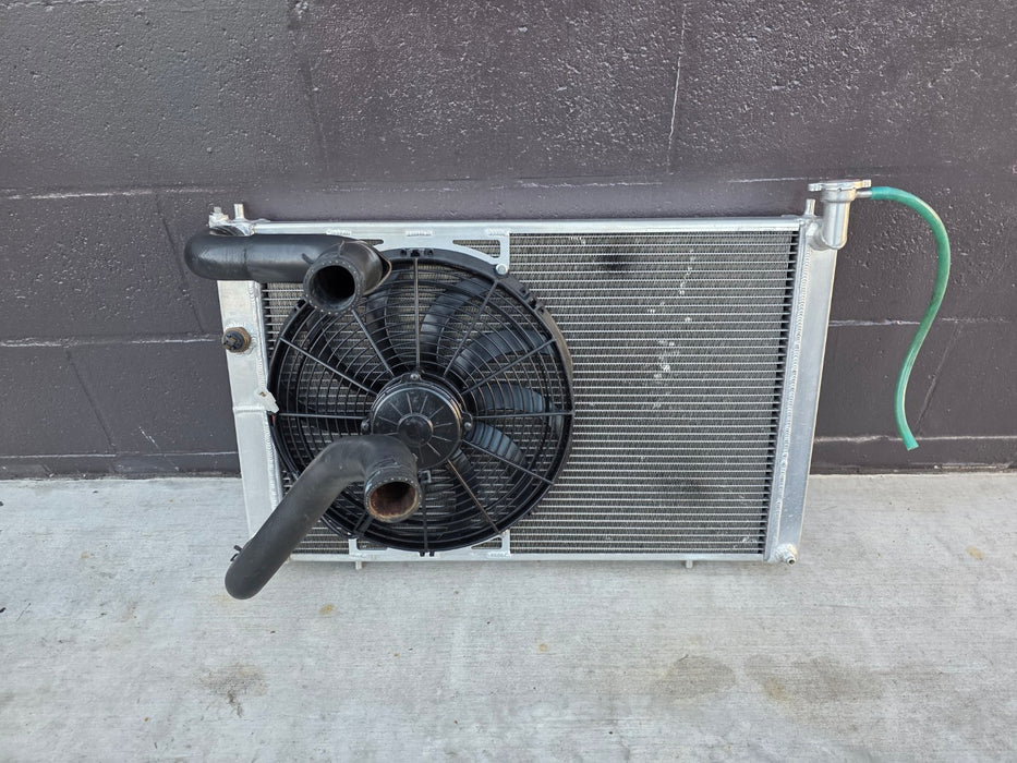 Mitsubishi Lancer Evolution CN9A / CP9A Custom Racing Radiator Kit SPAL Cooling Fan 50mm SARD Racing Core 2 Pass Evo 4 5 6 TME