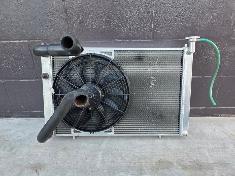 Mitsubishi Lancer Evolution CN9A / CP9A Custom Racing Radiator Kit SPAL Cooling Fan 50mm SARD Racing Core 2 Pass Evo 4 5 6 TME