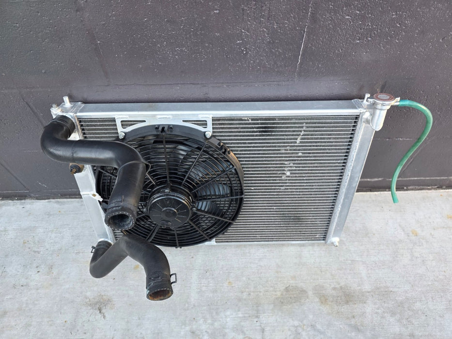 Mitsubishi Lancer Evolution CN9A / CP9A Custom Racing Radiator Kit SPAL Cooling Fan 50mm SARD Racing Core 2 Pass Evo 4 5 6 TME