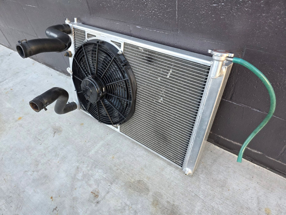 Mitsubishi Lancer Evolution CN9A / CP9A Custom Racing Radiator Kit SPAL Cooling Fan 50mm SARD Racing Core 2 Pass Evo 4 5 6 TME