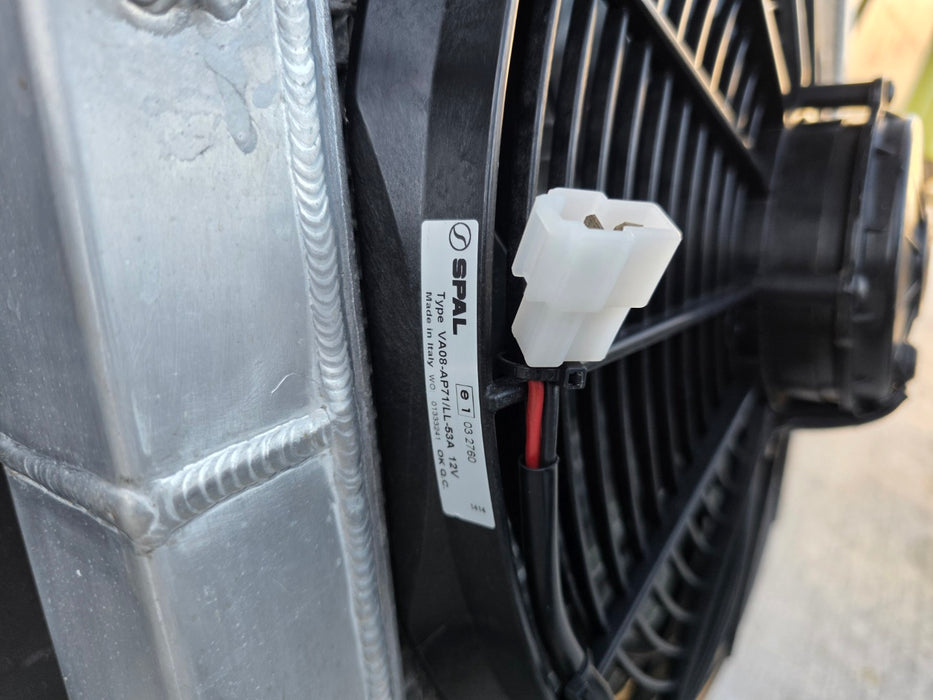 Mitsubishi Lancer Evolution CN9A / CP9A Custom Racing Radiator Kit SPAL Cooling Fan 50mm SARD Racing Core 2 Pass Evo 4 5 6 TME