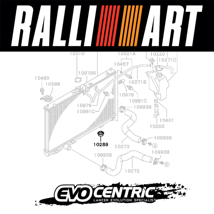 RALLIART New Genuine Uprated Lower Radiator Support Bush Set (2) MN580226 / RA605173K1 - Mitsubishi Lancer Evolution 7 8 9 10 CT9A CZ4A