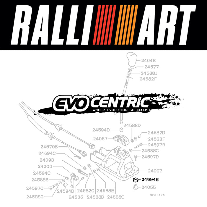 RALLIART New Genuine Uprated Shift Control Bushing Kit (4) RA844835K1 - Mitsubishi Lancer Evolution 4 5 6 TME 7 8 9 10 CN9A CP9A CT9A