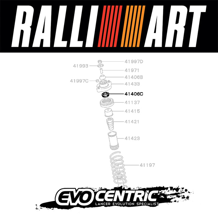RALLIART New Genuine Uprated Rear Upper (B) Shock Absorber Bush Set (2) RA554370K1 / MN580232 - Mitsubishi Lancer Evolution 4 5 6 TME 7 8 9 10 CN9A CP9A CT9A CZ4A (Copy)