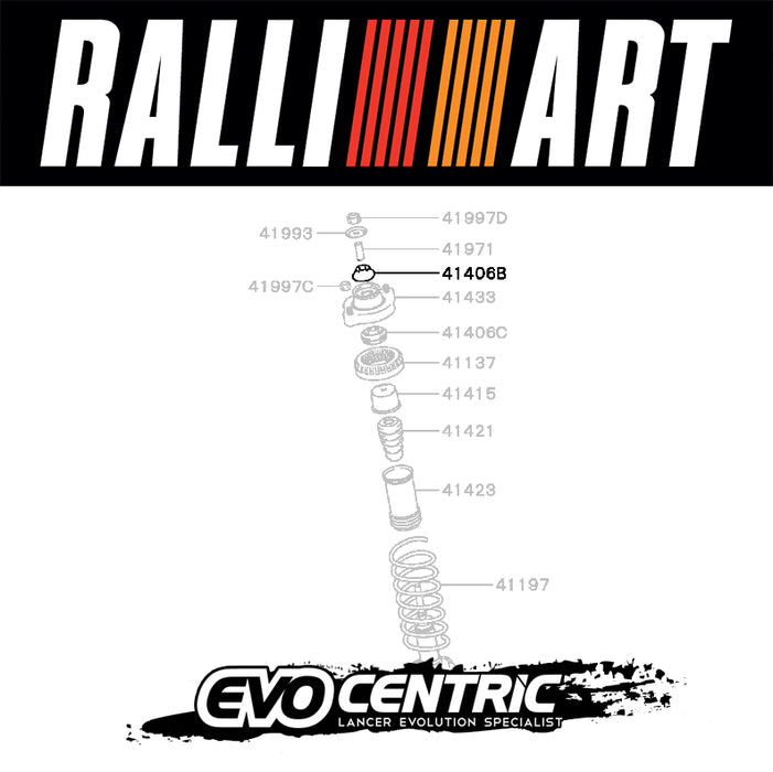RALLIART New Genuine Uprated Rear Upper (A) Shock Absorber Bush Set (2) RA554369K1 / MN580233 - Mitsubishi Lancer Evolution 4 5 6 TME 7 8 9 10 CN9A CP9A CT9A CZ4A