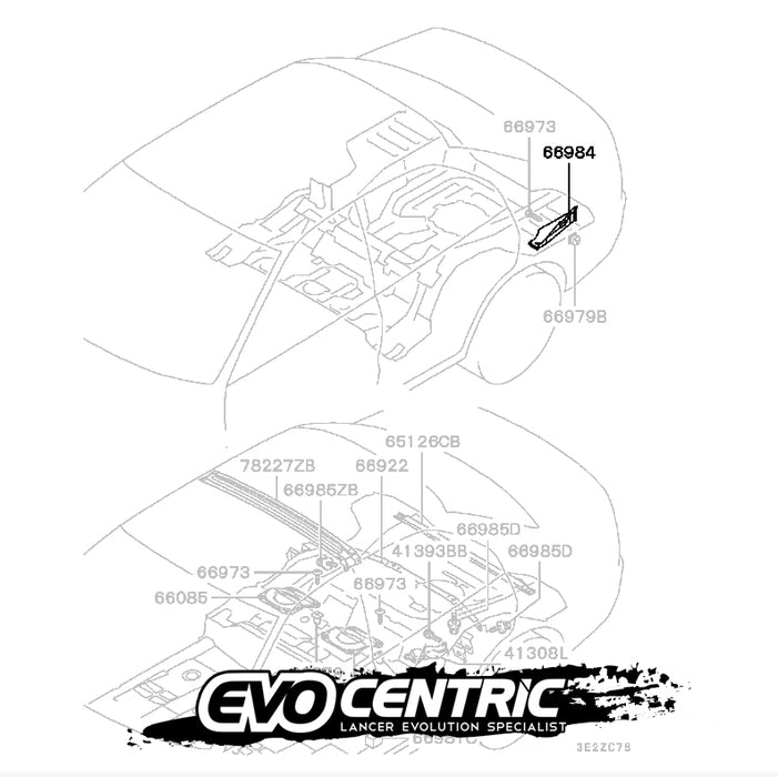Mitsubishi Lancer Evolution CP9A Evo 6 / TME Rear Windscreen Washer Bottle Tank Bracket MR469957 - Zinc Plated