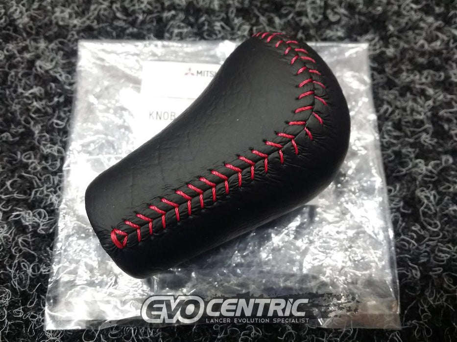 Brand New Genuine Gear Shift Selector Knob 5 Speed Black Leather RED Stitch Evo 5 6.5 TME - CP9A