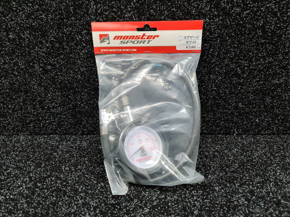 New Genuine MONSTER SPORT Tyre / Tire Pressure Gauge Measures both KPA and PSI 400 kpa 60psi