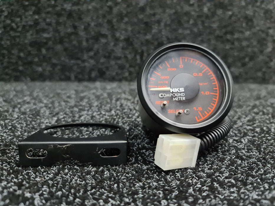 HKS Electronic Compound Boost Meter 60mm Amber/Black