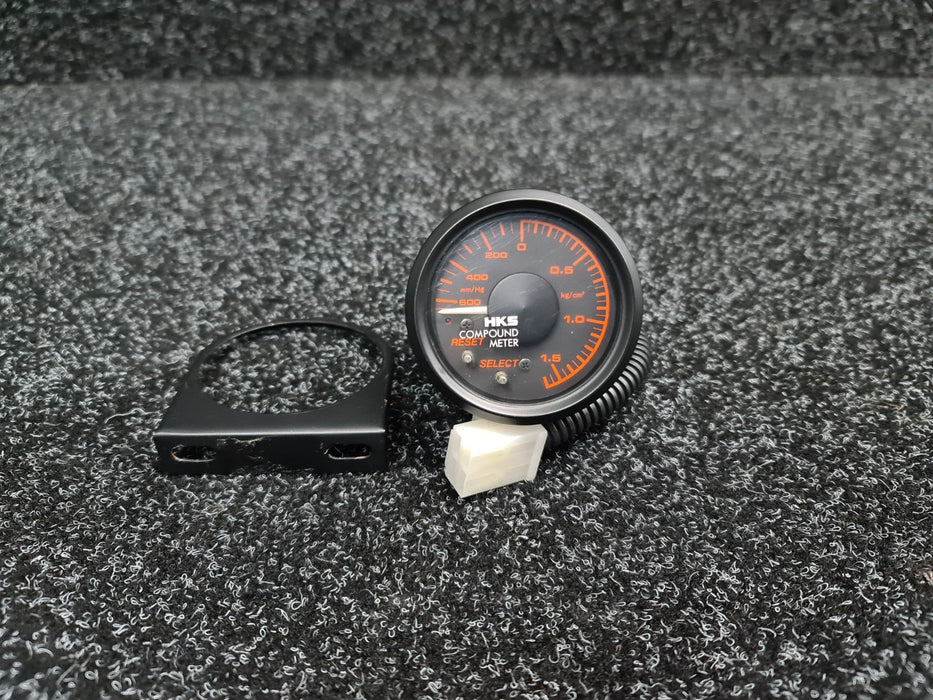 HKS Electronic Compound Boost Meter 60mm Amber/Black