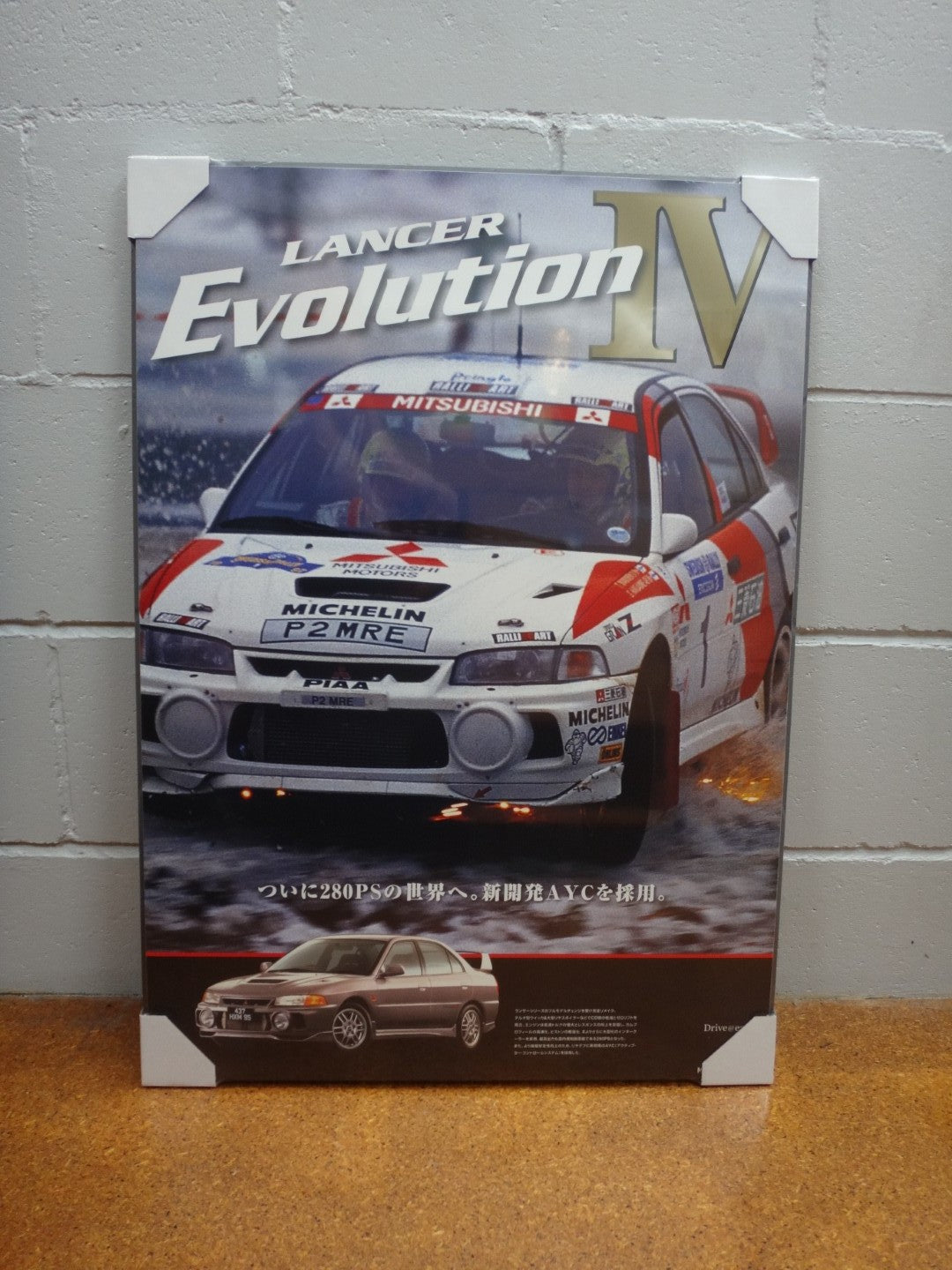 非売品Mitsubishi Lancer WR04 店舗ポスター Mitsubishi Lancer Evolution 4 - Dealer Only Sale Promotional