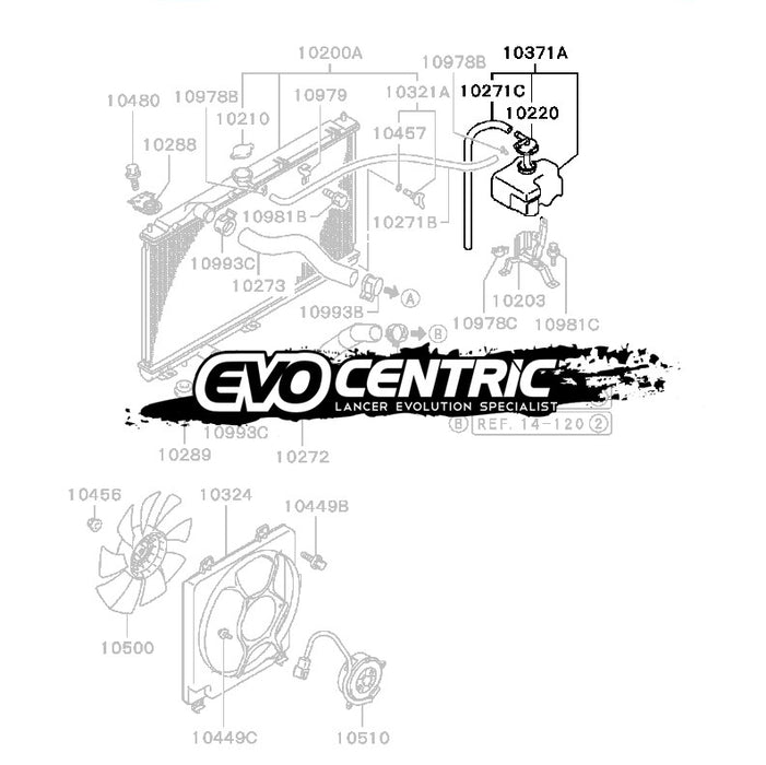 NEW Genuine Mitsubishi Lancer Evolution Radiator Coolant Overflow Reservoir Tank- CN9A CP9A