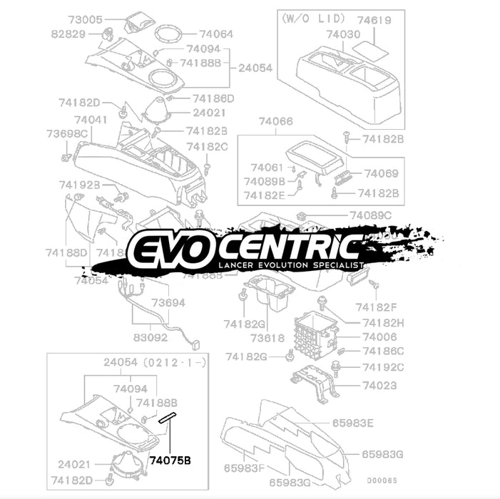 Genuine New Mitsubishi Evolution Lancer CT9A CT9W MR Floor Console Plate - 8011A251