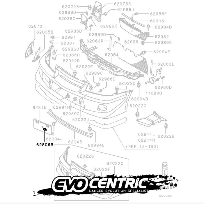 Front Number Plate Clips - CN9A CP9A CT9A